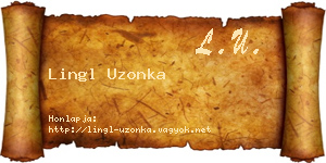 Lingl Uzonka névjegykártya